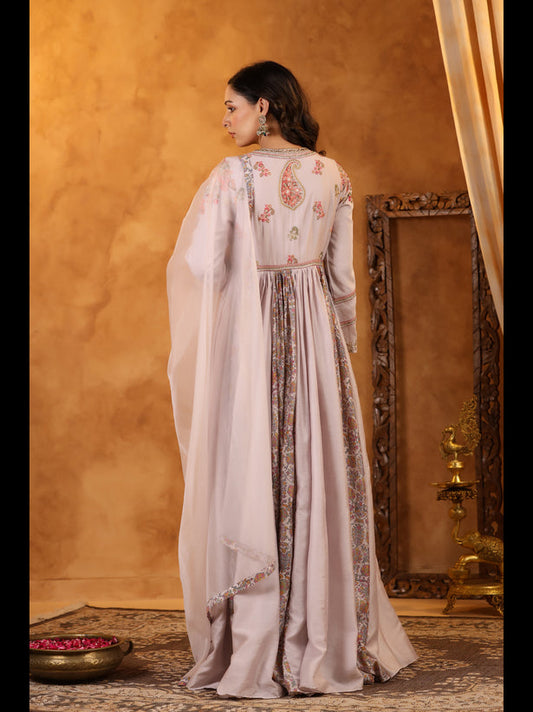 Paisley Embroidered Women Anarkali Set