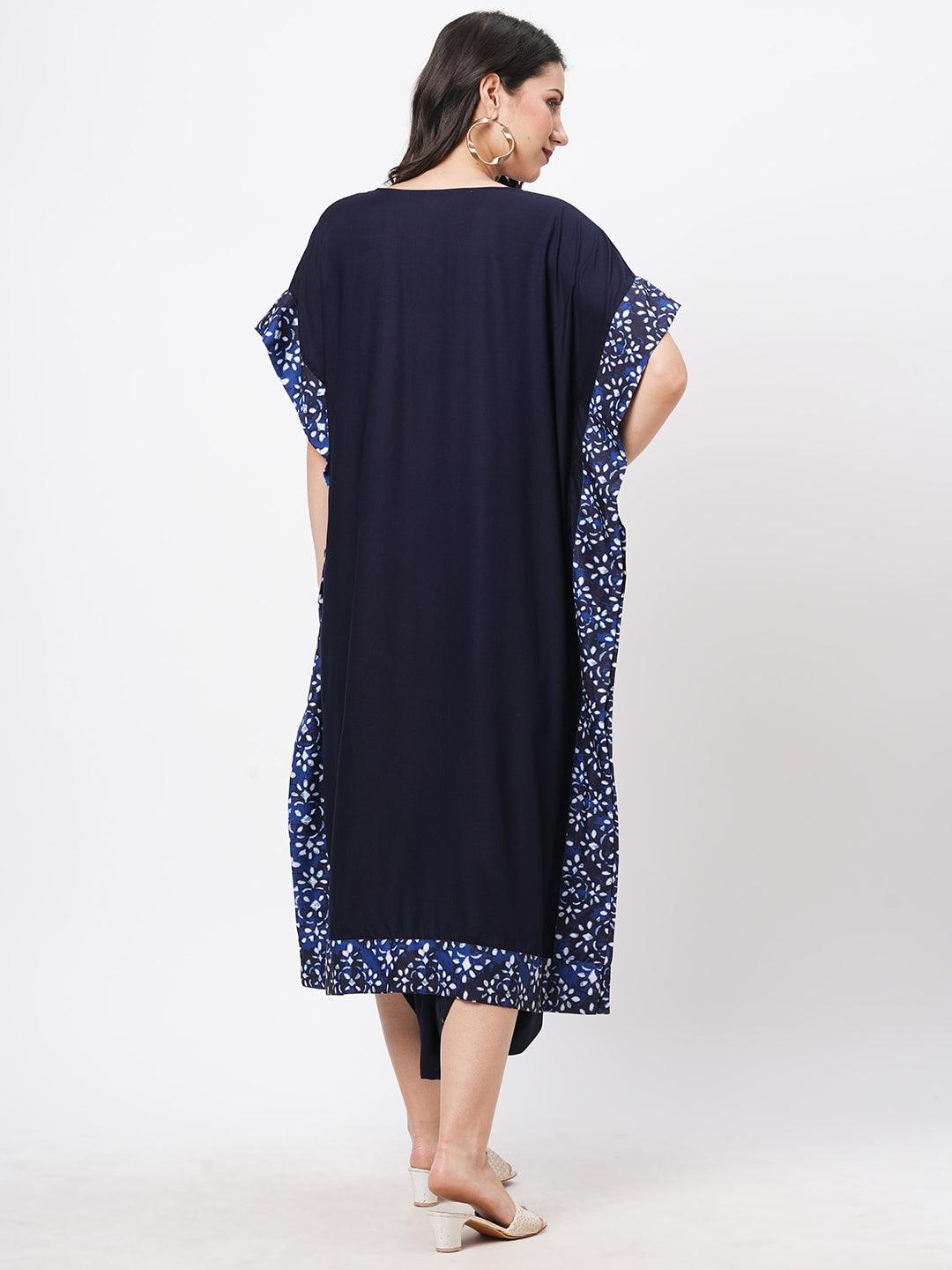 Hashtag Be Featuring a Navy kaftan set with dhoti pant