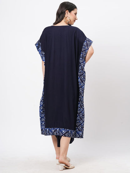 Hashtag Be Featuring a Navy kaftan set with dhoti pant