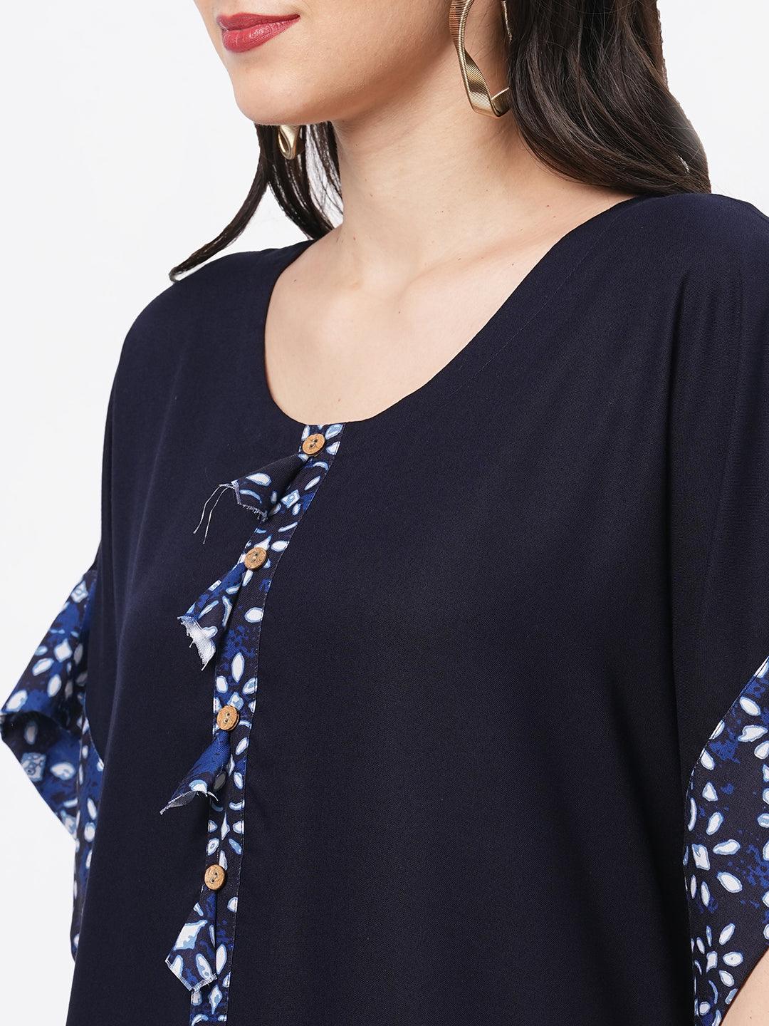 Hashtag Be Featuring a Navy kaftan set with dhoti pant