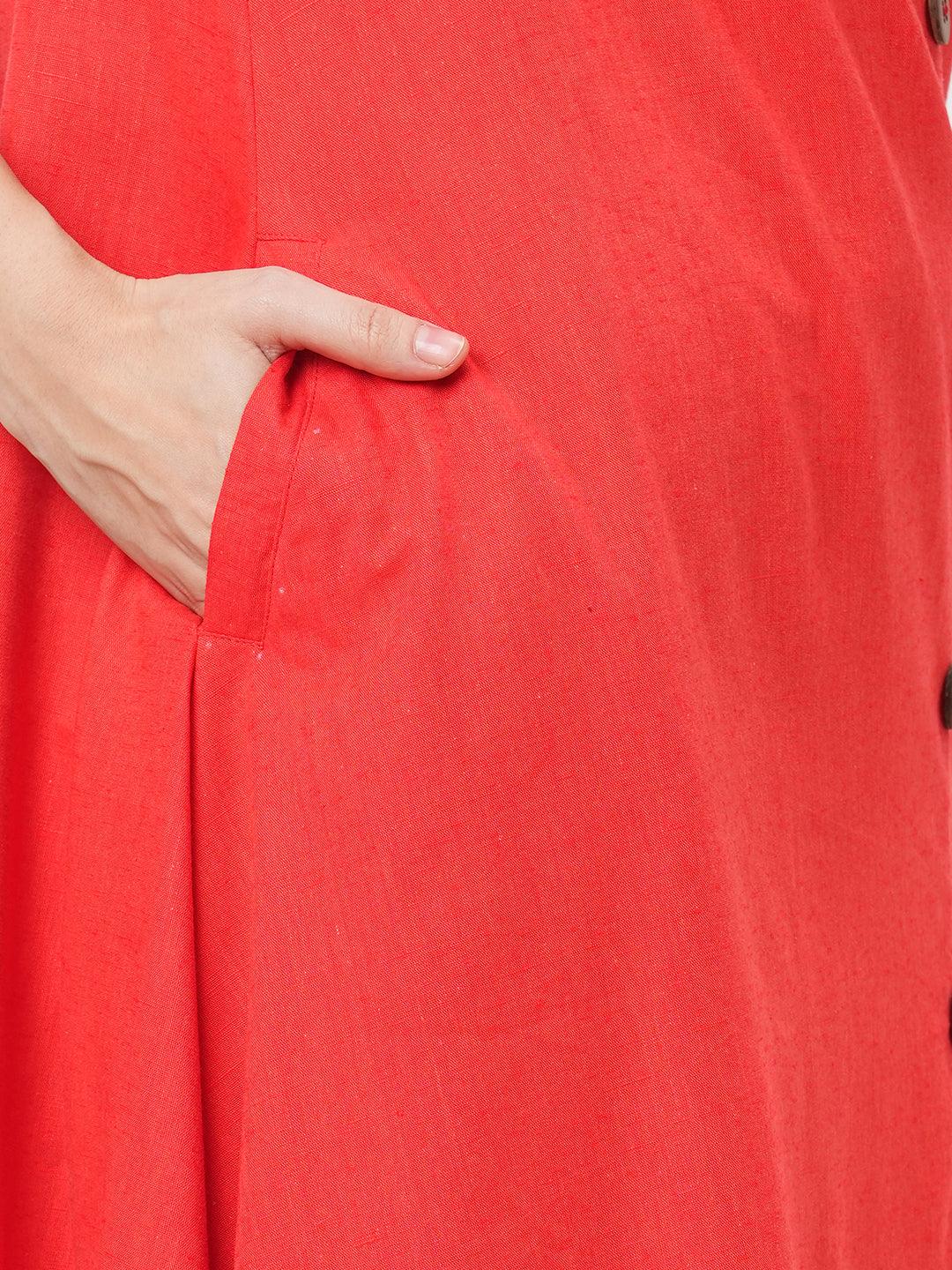 Hashtag Be Featuring a cotton flex hanky hem shirt dress with wooden buttons