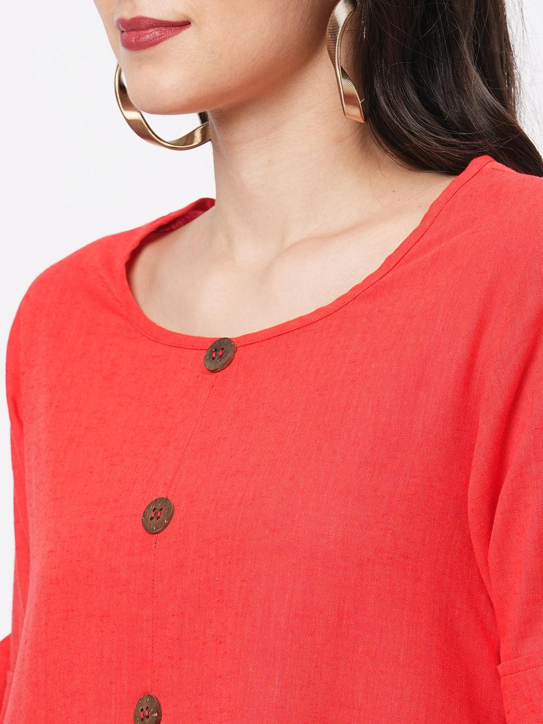 Hashtag Be Featuring a cotton flex hanky hem shirt dress with wooden buttons