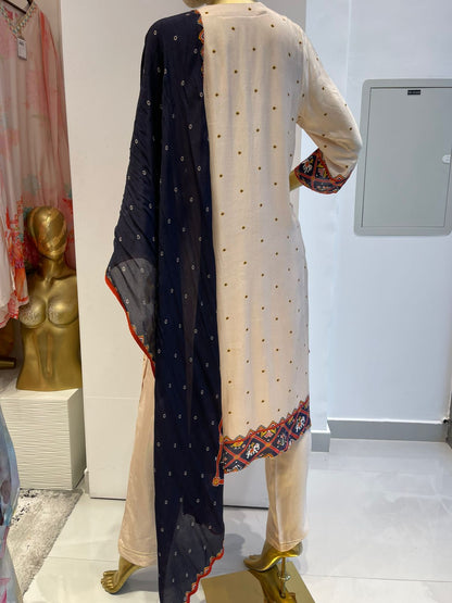 Cream Floral Print Women Co-Ord Set