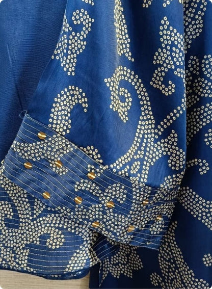 Blue Printed Kurta Shirt