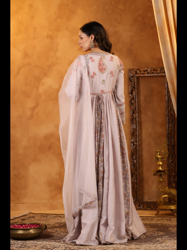 Paisley Embroidered Women Anarkali Set