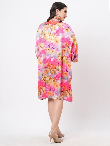 Hashtag Be Featuring a knee lenth freesize kaftan shirt dress with front button down placket