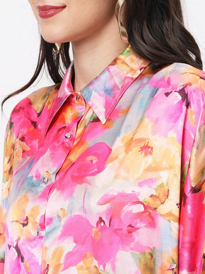 Hashtag Be Featuring a knee lenth freesize kaftan shirt dress with front button down placket